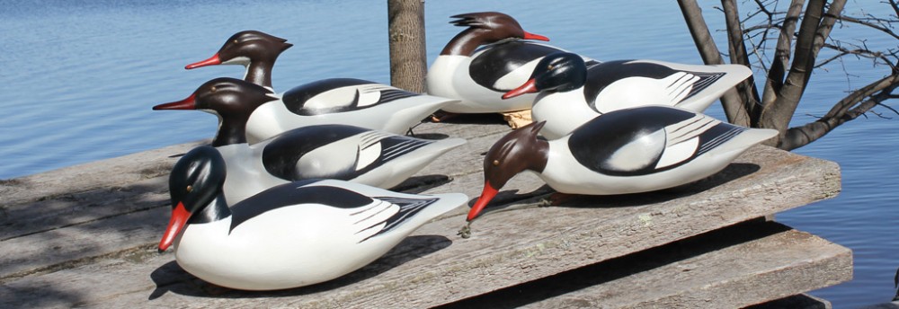 Hand carved cedar decoys, Lake Gogebic MI